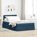 Pat cu saltea și spațiu de depozitare albastru 120 x 200 cm - WALTI WALTI