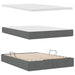 Pat cu saltea și spațiu de depozitare Gri închis 140 x 190 cm - WALTI WALTI