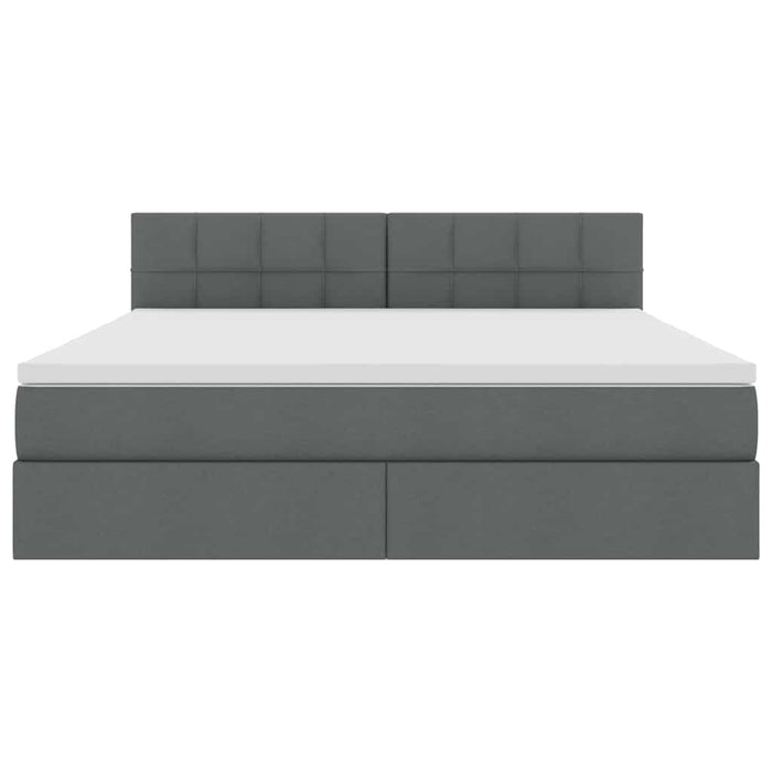 Pat cu saltea și spațiu de depozitare Gri închis 180 x 200 cm - WALTI WALTI