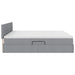 Pat cu saltea și spațiu de depozitare Gri deschis 200 x 200 cm - WALTI WALTI