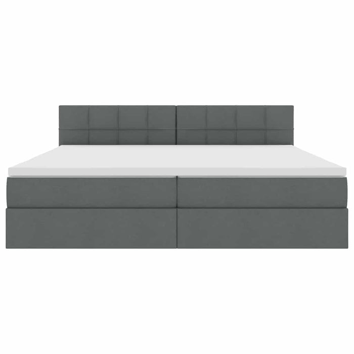 Pat cu saltea și spațiu de depozitare Gri închis 200 x 200 cm - WALTI WALTI