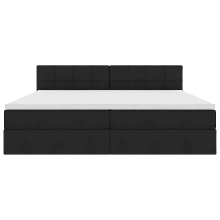 Pat cu saltea și spațiu de depozitare Negru 200 x 200 cm - WALTI WALTI