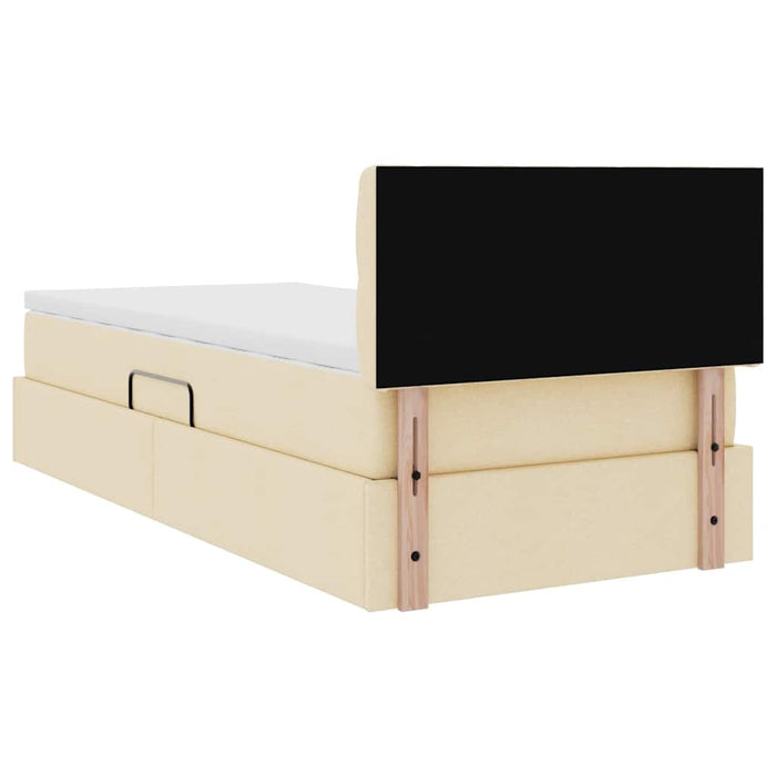 Pat cu saltea și spațiu de depozitare Creme 90 x 190 cm - WALTI WALTI