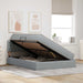 Pat cu saltea și spațiu de depozitare Gri deschis 140 x 190 cm - WALTI WALTI