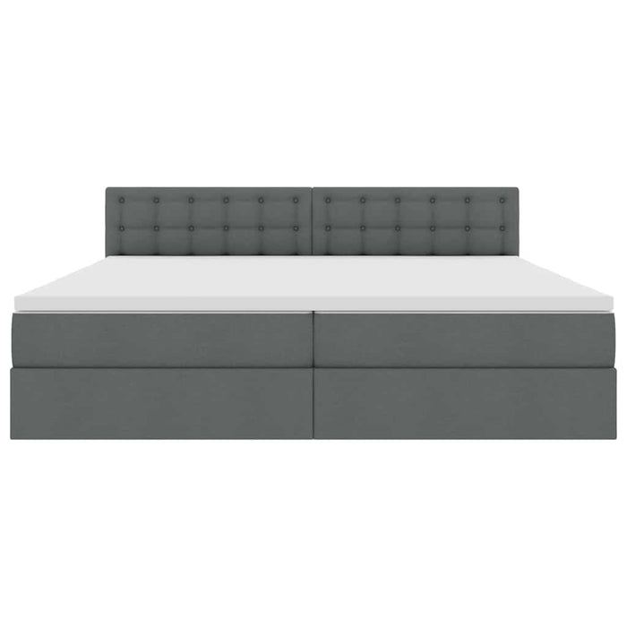 Pat cu saltea și spațiu de depozitare Gri închis 200 x 200 cm - WALTI WALTI