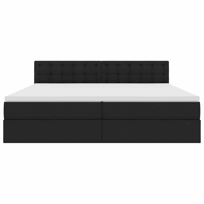 Pat cu saltea și spațiu de depozitare Negru 200 x 200 cm - WALTI WALTI