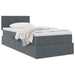 Pat cu storage cu saltea Gri închis 90 x 190 cm Catifea - WALTI WALTI