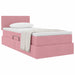Pat cu storage cu saltea cu headboard Roz 90 x 190 cm Catifea - WALTI WALTI