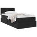 Pat cu storage cu saltea cu headboard Negru 90 x 200 cm Catifea - WALTI WALTI