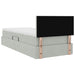 Pat cu storage cu saltea Gri deschis 100 x 200 cm Catifea - WALTI WALTI