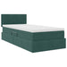 Pat cu storage cu saltea Verde închis 100 x 200 cm Catifea - WALTI WALTI
