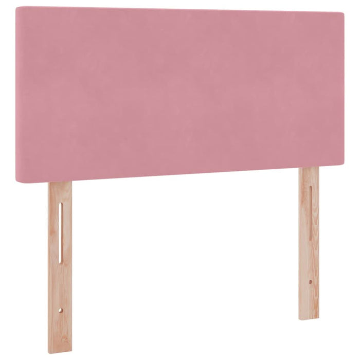 Pat cu storage cu saltea cu headboard Roz 100 x 200 cm Catifea - WALTI WALTI