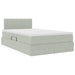 Pat cu storage cu saltea Gri deschis 120 x 190 cm Catifea - WALTI WALTI