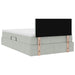 Pat cu storage cu saltea Gri deschis 120 x 190 cm Catifea - WALTI WALTI