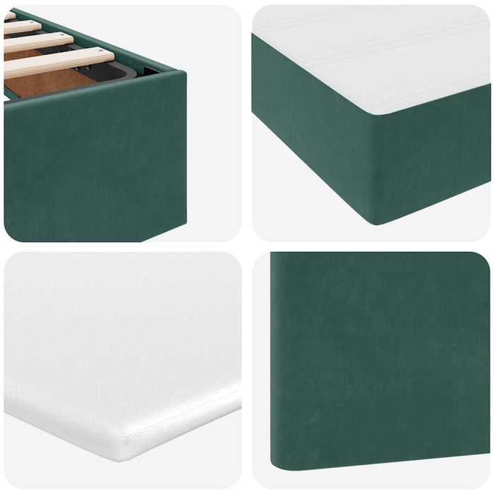 Pat cu storage cu saltea Verde închis 120 x 200 cm Catifea - WALTI WALTI