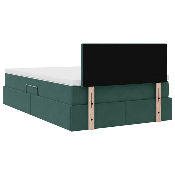 Pat cu storage cu saltea Verde închis 120 x 200 cm Catifea - WALTI WALTI