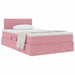 Pat cu storage cu saltea cu headboard Roz 120 x 200 cm Catifea - WALTI WALTI