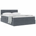 Pat cu storage cu saltea Gri închis 140 x 190 cm Catifea - WALTI WALTI