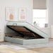 Pat cu storage cu saltea Gri deschis 140 x 200 cm Catifea - WALTI WALTI