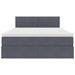 Pat cu storage cu saltea Gri închis 140 x 200 cm Catifea - WALTI WALTI