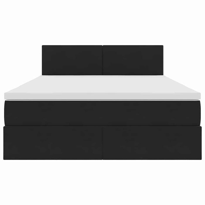 Pat cu storage cu saltea Negru 140 x 200 cm Catifea - WALTI WALTI