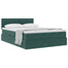 Pat cu storage cu saltea Verde închis 140 x 200 cm Catifea - WALTI WALTI