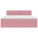 Pat cu storage cu saltea cu headboard Roz 180 x 200 cm Catifea - WALTI WALTI
