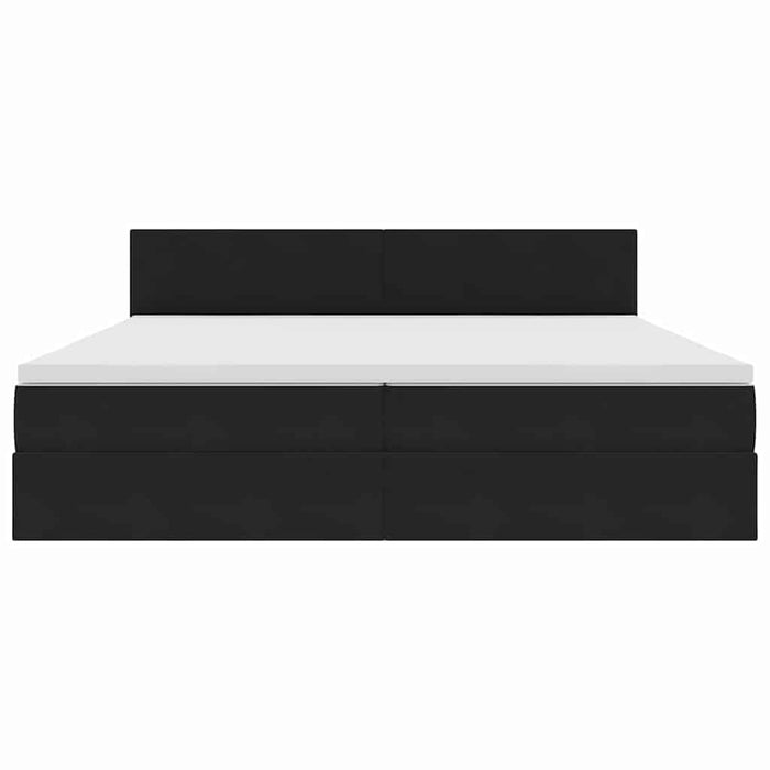 Pat cu storage cu saltea Negru 200 x 200 cm Catifea - WALTI WALTI