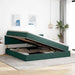 Pat cu storage cu saltea Verde închis 200 x 200 cm Catifea - WALTI WALTI