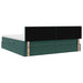 Pat cu storage cu saltea Verde închis 200 x 200 cm Catifea - WALTI WALTI