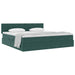 Pat cu storage cu saltea Verde închis 200 x 200 cm Catifea - WALTI WALTI