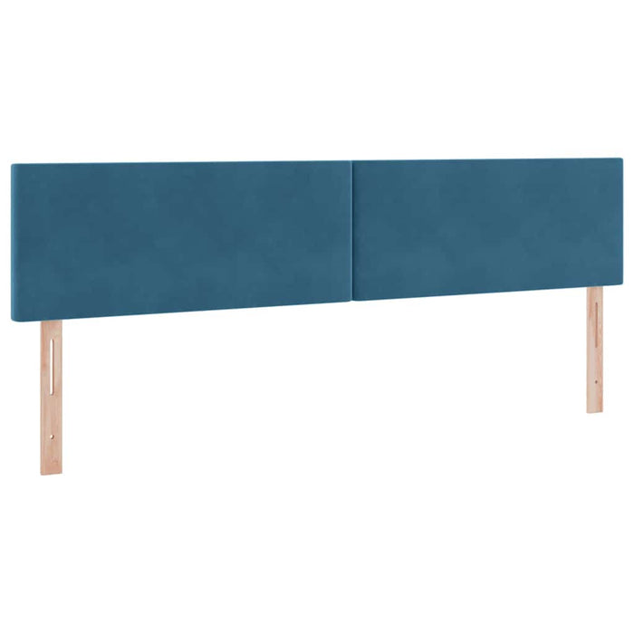 Pat cu storage cu saltea Albastru închis 200 x 200 cm Catifea - WALTI WALTI