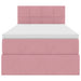 Pat cu storage cu saltea cu headboard Roz 90 x 190 cm Catifea - WALTI WALTI