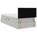 Pat cu storage cu saltea Gri deschis 100 x 200 cm Catifea - WALTI WALTI