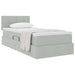Pat cu storage cu saltea Gri deschis 100 x 200 cm Catifea - WALTI WALTI