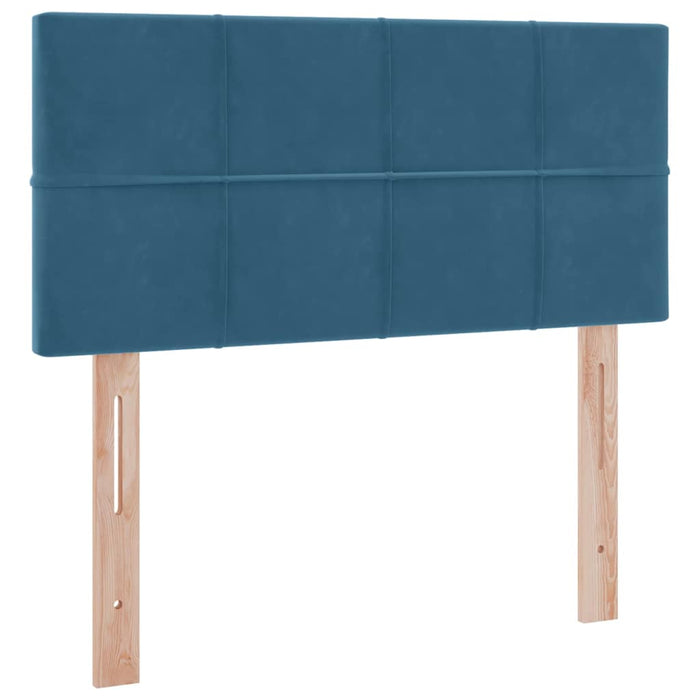 Pat cu storage cu saltea Albastru închis 100 x 200 cm Catifea - WALTI WALTI
