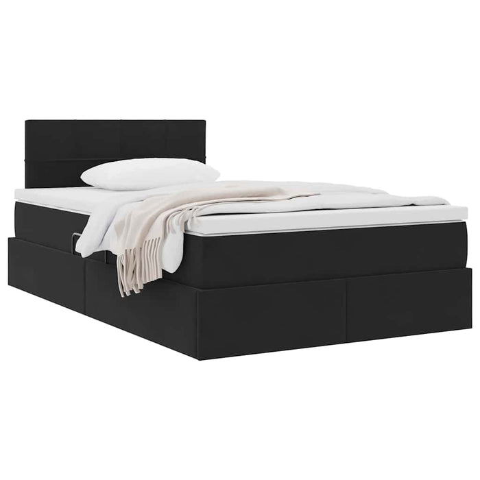 Pat cu storage cu saltea Negru 120 x 190 cm Catifea - WALTI WALTI