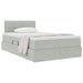 Pat cu storage cu saltea Gri deschis 120 x 200 cm Catifea - WALTI WALTI