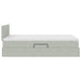 Pat cu storage cu saltea Gri deschis 120 x 200 cm Catifea - WALTI WALTI