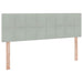 Pat cu storage cu saltea Gri deschis 140 x 190 cm Catifea - WALTI WALTI