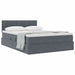 Pat cu storage cu saltea Gri închis 140 x 190 cm Catifea - WALTI WALTI