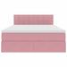 Pat cu storage cu saltea cu headboard Roz 140 x 190 cm Catifea - WALTI WALTI