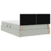 Pat cu storage cu saltea Gri deschis 140 x 200 cm Catifea - WALTI WALTI