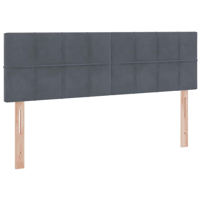 Pat cu storage cu saltea Gri închis 140 x 200 cm Catifea - WALTI WALTI