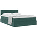 Pat cu storage cu saltea Verde închis 140 x 200 cm Catifea - WALTI WALTI