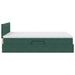 Pat cu storage cu saltea Verde închis 140 x 200 cm Catifea - WALTI WALTI