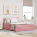 Pat cu storage cu saltea cu headboard Roz 140 x 200 cm Catifea - WALTI WALTI