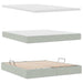 Pat cu storage cu saltea Gri deschis 160 x 200 cm Catifea - WALTI WALTI
