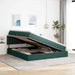 Pat cu storage cu saltea Verde închis 160 x 200 cm Catifea - WALTI WALTI