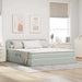 Pat cu storage cu saltea Gri deschis 180 x 200 cm Catifea - WALTI WALTI